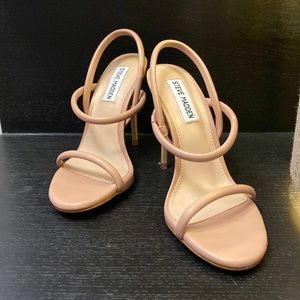 Steve Madden 6.5 Nude Open Toe Heels
